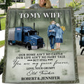 Personalized Couple Fleece Throw Blanket/Quilt - Gift Idea For Couple, Grandparents - You Are My Queen Forever