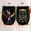 Personalized Witch Wine Tumbler - Gift Idea For Witch Lovers/Halloween - I’m A Sage Burning Crystal Collecting Tarot Reading Moon Admiring Kinda Girl