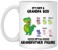 Personalized Grandpa/Grandma Dinosaurs Mug - Gift For Grandparents with up to 6 Grandkids Dinosaurs - It's not a Grandpa bod - 5WKPPY