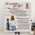 Personalized Dog Memorial Blanket - Woman & Dog - Gift For Dog Owners - My Heart Split In Two - 9RUHCI