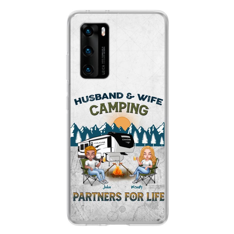 Personalized Camping Friends/Couple Phone Case For Xiaomi/Oppo/Huawei - Up to 7 People - Gift Idea For Friends/Camping Lover - Husband & Wife Camping Partners For Life