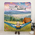 Personalized Hammocks Camping Quilt/Fleece Blanket - Man/Woman/Couple - Life Is Better In A Hammock - QH90N4