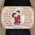 Custom Personalized Husband Memorial Canvas - Memorial Gift For Couple - I Miss Your Everything