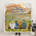 Personalized Pet Mom Dad Quilt/Fleece Blanket - Best Gift For Family - Your Wings Were Ready But Our Hearts Were Not
