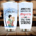 Personalized Couple Kissing Tumbler - Gift Idea For Couple/Lovers - Annoying Each Other For 10 Years And Still Going Strong