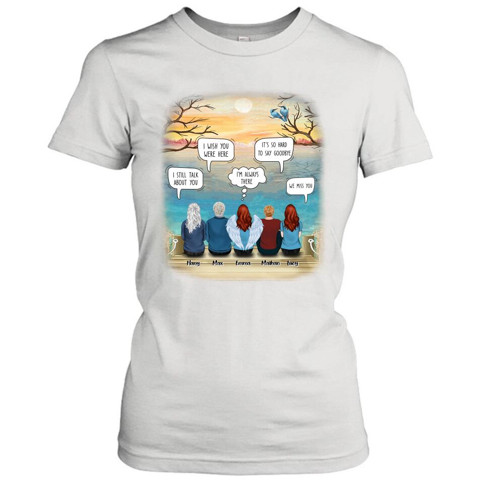 Personalized Memorial T-Shirt/Hoodie - Up to 5 People - Sympathy Gift For Loss Of Family Member