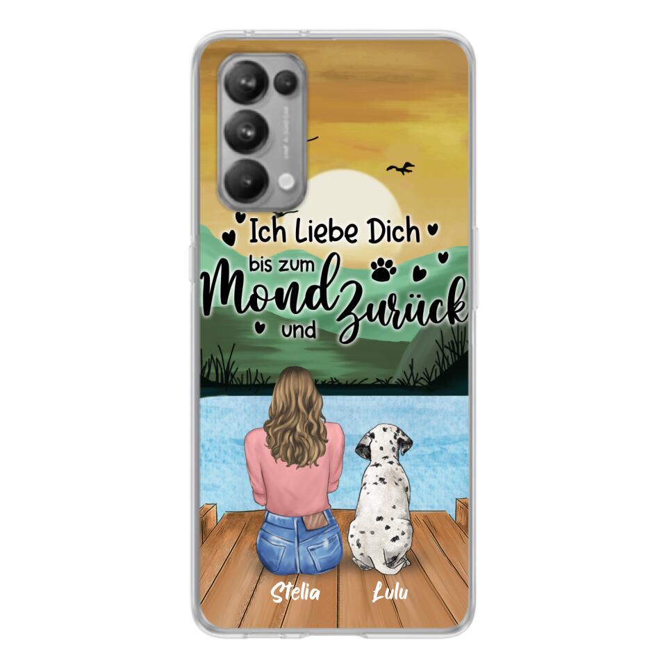Personalized Dog Mom Phone Case - Mother's Day Gift For Dog Lover With Up to 5 Dogs - Ich Liebe Dich Bis Zum Mond Und Zurück - Case For Xiaomi/Oppo/Huawei