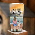 Personalized Dog Mom Tumbler - Up to 5 Dogs - Mother's Day Gift Idea For Dog Lovers - German Version - Du Hattest Mich Am Wuff
