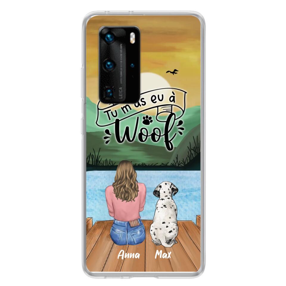 Personalized Dog Mom Phone Case - Gifts For Dog Lover/Mother's Day With Up to 5 Dogs - Tu M'á Eu À Woof - Case For Xiaomi/Oppo/Huawei