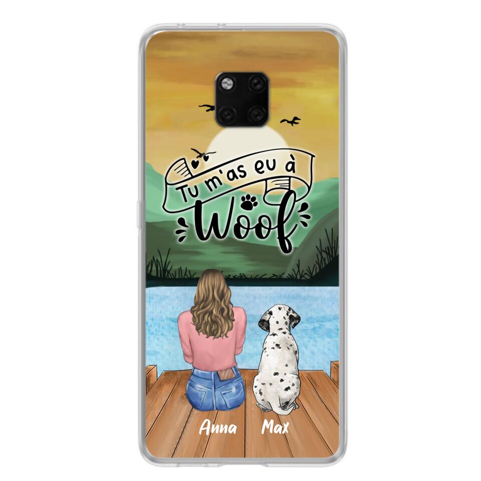 Personalized Dog Mom Phone Case - Gifts For Dog Lover/Mother's Day With Up to 5 Dogs - Tu M'á Eu À Woof - Case For Xiaomi/Oppo/Huawei