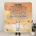 Personalized Memorial Dog Quilt/Fleece Blanket - Gift Idea For Dog Lover - I'm Here