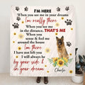 Personalized Memorial Dog Photo Quilt/Fleece Blanket - Gift Idea For Dog Lover - I'm Here
