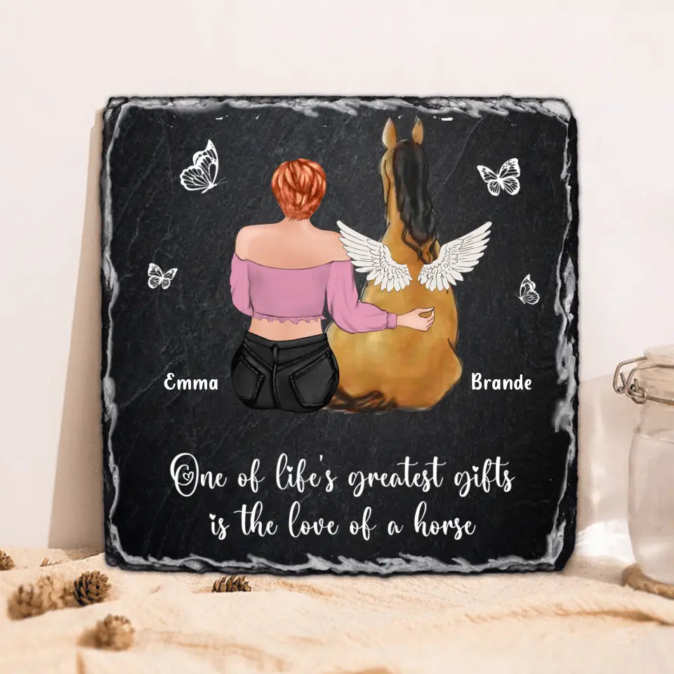 Personalized Memorial Horse Lithograph - Memorial Gift Idea for Horse Owners - One Of Life's Greatest Gifts Is The Love Of A Horse