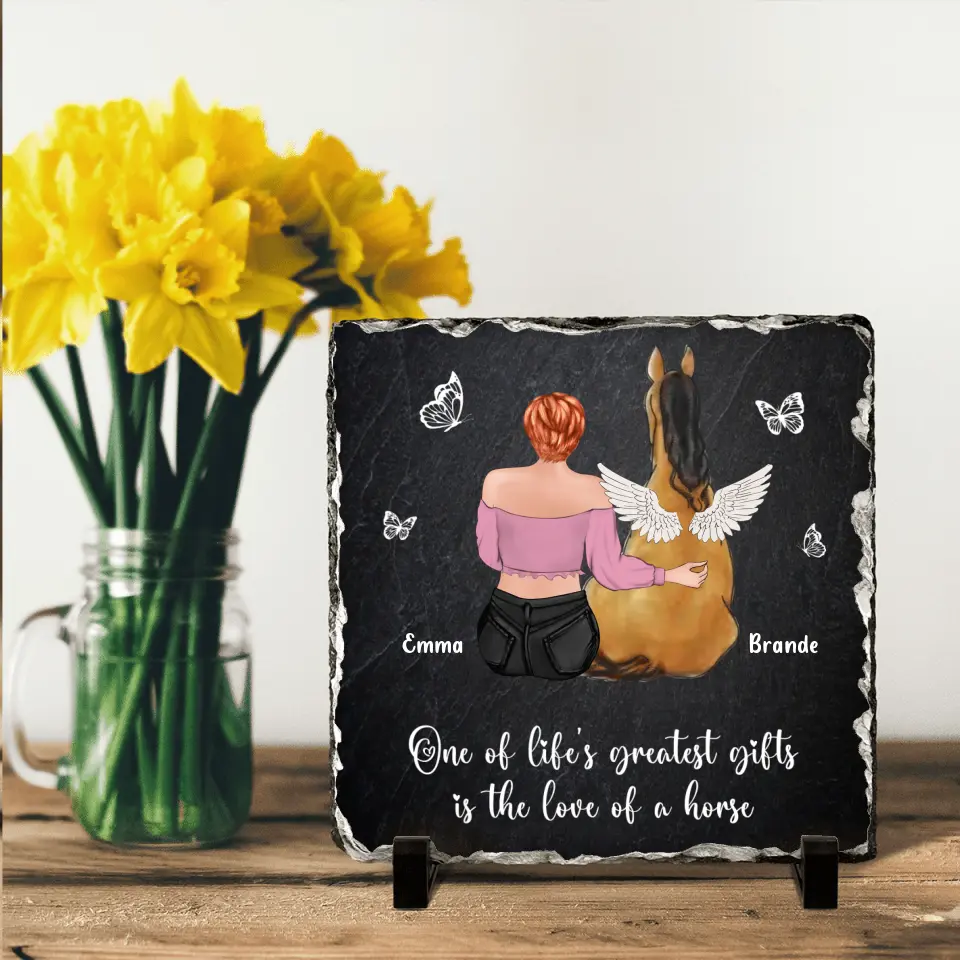 Personalized Memorial Horse Lithograph - Memorial Gift Idea for Horse Owners - One Of Life's Greatest Gifts Is The Love Of A Horse