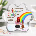 Personalized Memorial Acrylic Plaque - Memorial Gift Idea for Dog/Cat Owners/Mother's Day - I Crossed The Rainbow Bridge Knowing I Was Loved