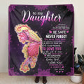 Personalized Daughter Quilt/Fleece Throw Blanket - Gift Idea For Daughter From Mom - To My Daughter