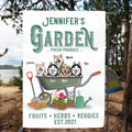Personalized Dog Garden Flag - Up to 5 Dogs -  Best Gift For Dog Lovers - Garden Fresh Produce