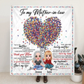 Personalized Mom Fleece Throw Blanket/Quilt - Mother's Day Gift Idea For Mother-In-Law - You're The Mother I Received The Day I Wed Your Son