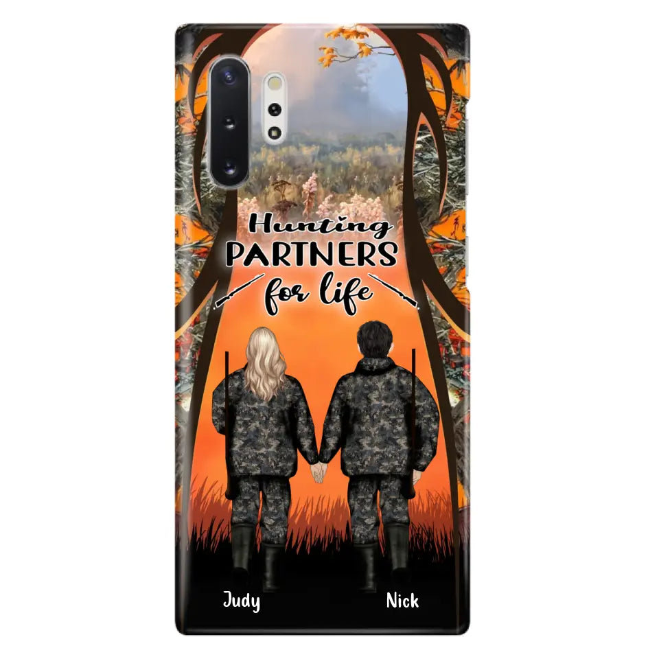 Custom Personalized Hunting Phone Case - Gift Idea For Couple/Hunting Lovers - Hunting Partners For Life - Case for iPhone/Samsung