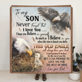 To My Son Fleece Throw Blanket & Quilt - Birthday Gift Idea From Mom Dad To Son - Never Forget That I Love You