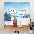 Personalized Dog Horse Quilt/Fleece Blanket - Man/Woman With Up to 5 Pets - We Still Talk About You