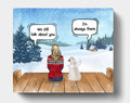 Personalized Dog Horse Canvas - Man/Woman With Up to 5 Pets - We Still Talk About You