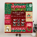 Personalized Dog Christmas Fleece Blanket/Quilt - Up to 6 Dogs -  Best Gift For Christmas Holiday/Dog Lovers - SMIJYT