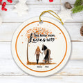 Personalized Horse Mom In Autumn Ornament - Girl With Up to 2 Horses - Best Gift For Horse Lover - This Horse Mom Loves Fall
