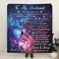 Custom To My Husband Fleece Throw Blanket & Quilt - Gift Idea From Wife To Husband - I Love You Forever & Always