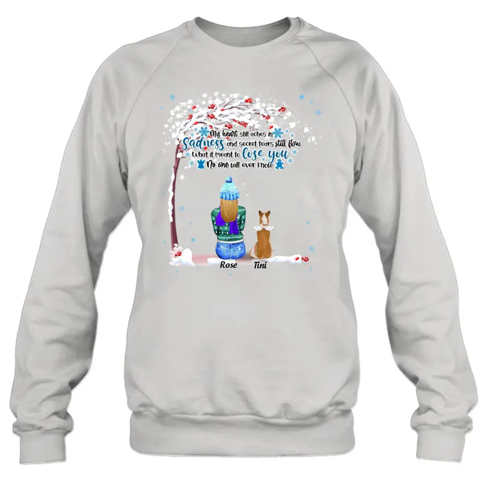 Custom Memorial Dog Winter T-Shirt/Pullover Hoodie - Mom With Up to 4 Dogs - Best Gift For Dog Lover - 8ALLOF