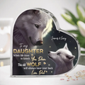 Personalized To My Daughter/Son Acrylic Plaque - Gift Idea From Dad/Mom to Daughter/Son - This Old Wolf Will Always Have Your Back