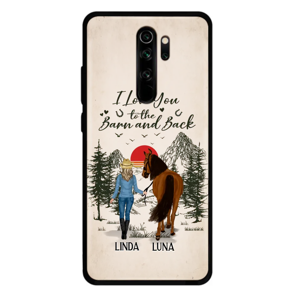 Personalized Horse Girl Phone Case - Up to 6 Horses - Mother's Day Gift Idea Horse Lovers - I Love You To The Barn And Back - Case For Xiaomi/Oppo/Huawei