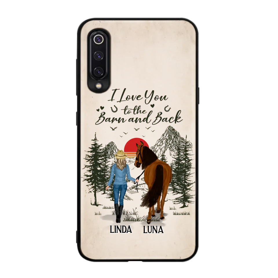 Personalized Horse Girl Phone Case - Up to 6 Horses - Mother's Day Gift Idea Horse Lovers - I Love You To The Barn And Back - Case For Xiaomi/Oppo/Huawei