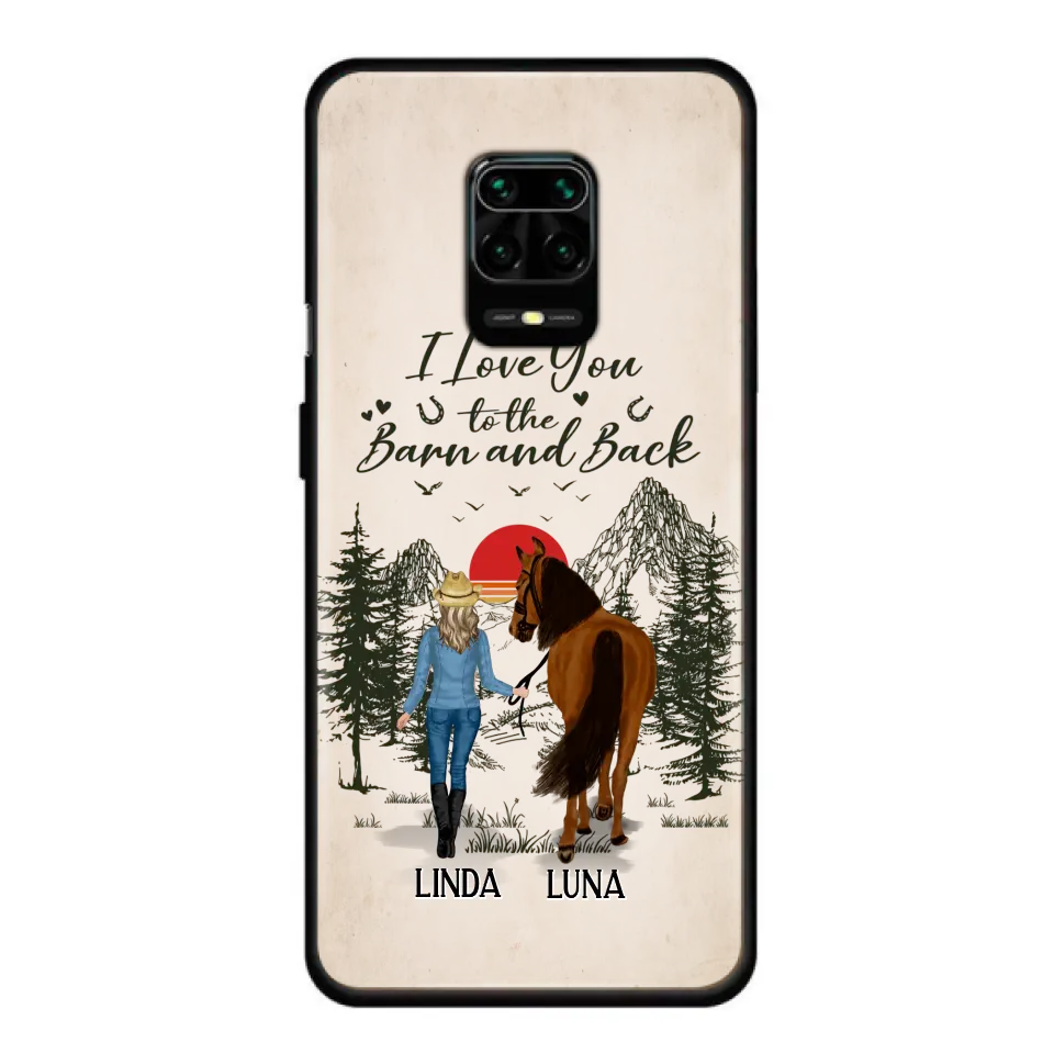 Personalized Horse Girl Phone Case - Up to 6 Horses - Mother's Day Gift Idea Horse Lovers - I Love You To The Barn And Back - Case For Xiaomi/Oppo/Huawei