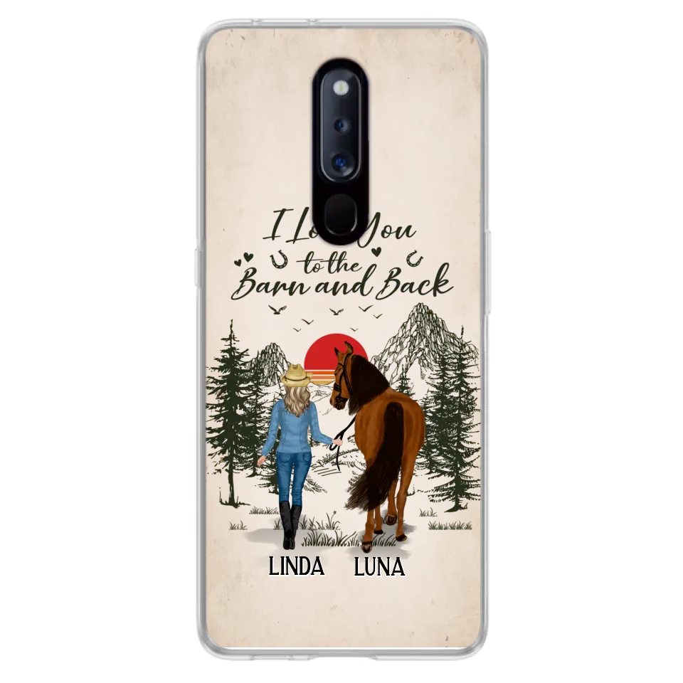 Personalized Horse Girl Phone Case - Up to 6 Horses - Mother's Day Gift Idea Horse Lovers - I Love You To The Barn And Back - Case For Xiaomi/Oppo/Huawei