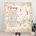 Personalized Hand Fleece Throw Blanket/Quilt/Pillow Cover - Gift Idea For Mother's Day - Up to 6 Kids - Mommy I've Only Been Your Little One For Such A Short While