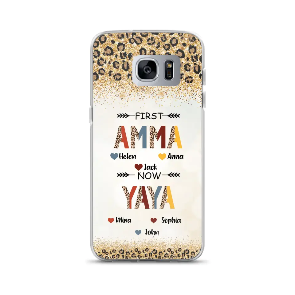 Personalized Grandma Phone Case - Upto 4 Kids And 8 Grandkids - Mother's Day Gift Idea for Grandma - First Mom Now Nana Kid And Grandkids - Case For iPhone And Samsung