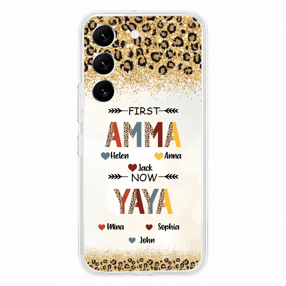 Personalized Grandma Phone Case - Upto 4 Kids And 8 Grandkids - Mother's Day Gift Idea for Grandma - First Mom Now Nana Kid And Grandkids - Case For iPhone And Samsung
