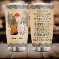 Personalized Dog Mom Tumbler - Mom With Up To 5 Dogs - Gift Idea For Mother's Day/Dog Lovers - You Are Not Just A Dog You Are My Sanity