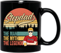 Custom Personalized Stepdad Coffee Mug - Father's Day Gift Idea for Stepdad - The Man The Myth The Legend