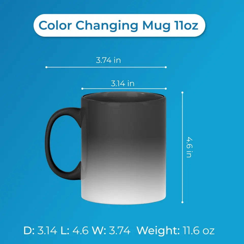 Personalized Dog Dad Color Changing Beverage Mug - Funny Gift Idea For Father's Day - Dad, There's Nobody I'd Rather Have By My Side...