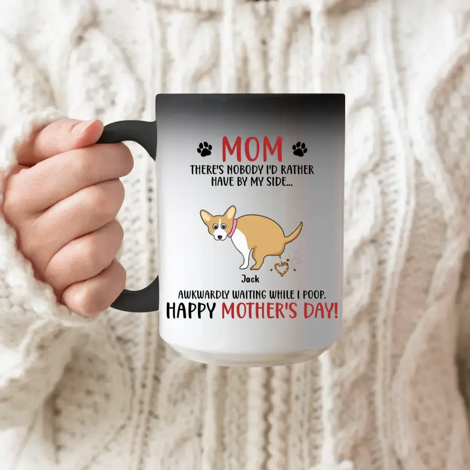 Personalized Dog Mom Color Changing Mug - Funny Gift For Mother's Day