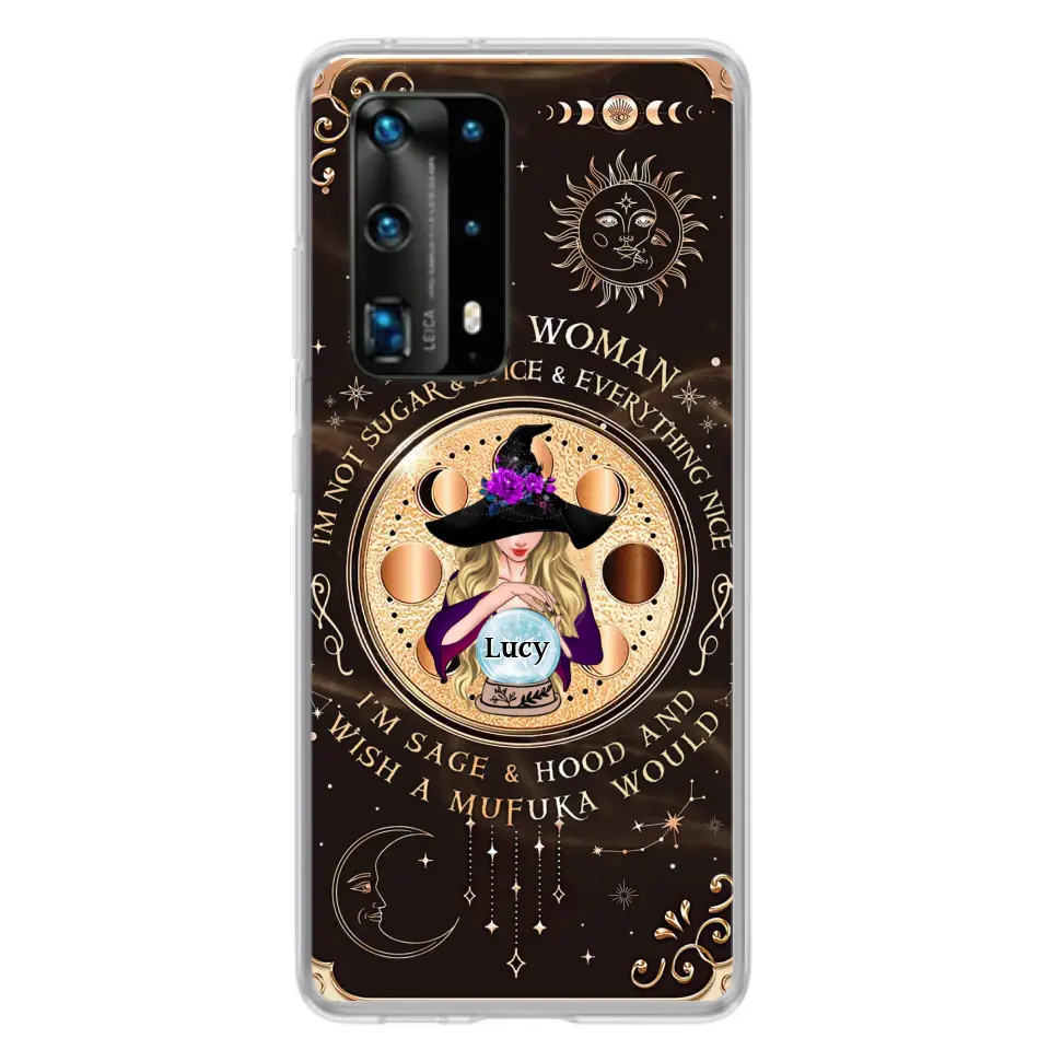Custom Personalized Witchy Woman Phone Case - Gift Idea For Witch/ Friends/ Birthday/ Halloween Day - I'm Not Sugar & Spice & Everything Nice - Case For Xiaomi/ Oppo/ Huawei