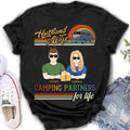 Personalized Couple Camping Shirt/Hoodie - Gift Idea For Couple/Camping Lover - Husband & Wife Camping Partners For Life