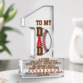 Personalized Dad Acrylic Plaque - Father's Day Gift Idea for Baseball Lovers - To My Dad