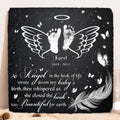 Personalized Baby In Heaven Square Lithograph - Memorial Gift Idea for Mother's Day/Father's Day - An Angel In The Book Of Life Wrote Down My Baby's Birth