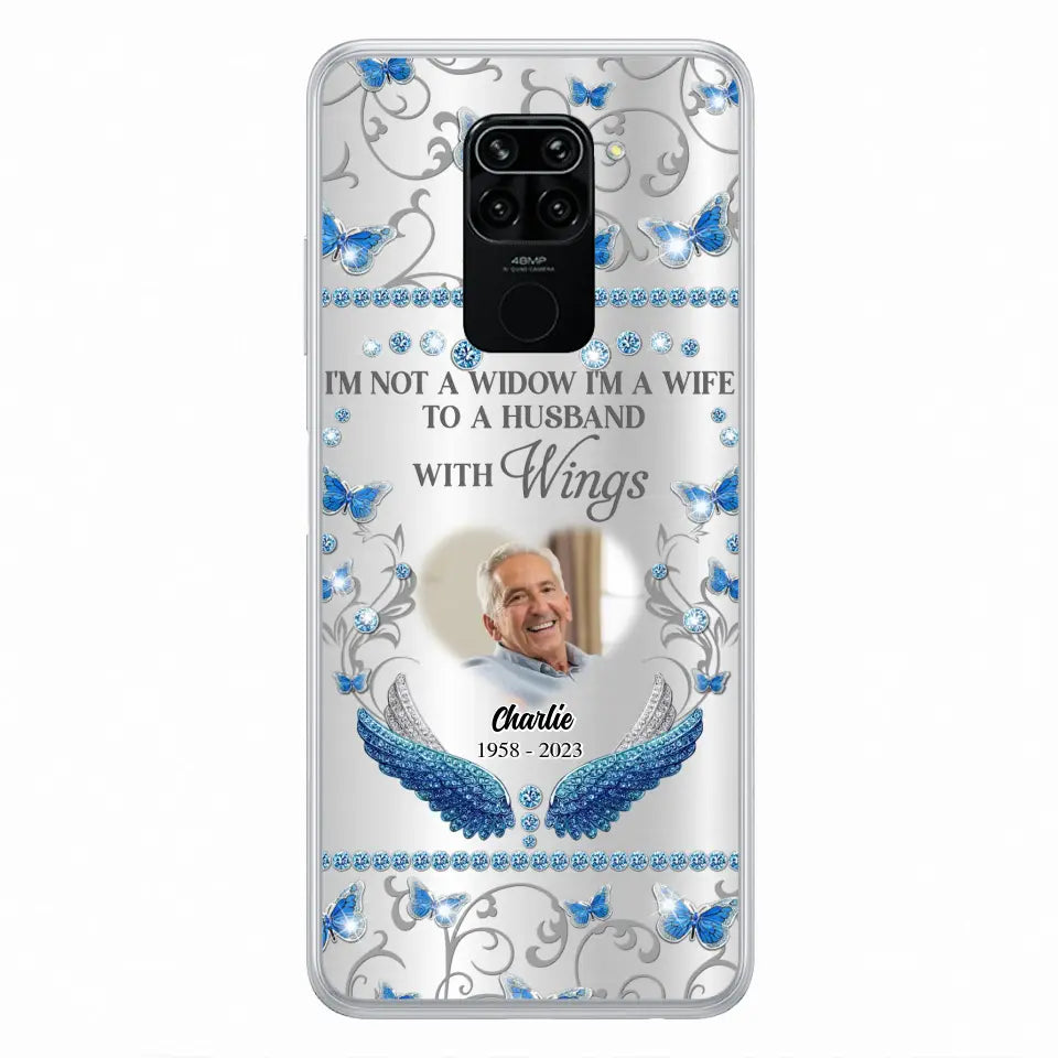 Custom Personalized Memorial Photo Phone Case - Memorial Gift Idea for Mother's Day/Father's Day - I'm Not A Widow I'm A Wife To A Husband With Wings - Cases For Oppo/Xiaomi/Huawei