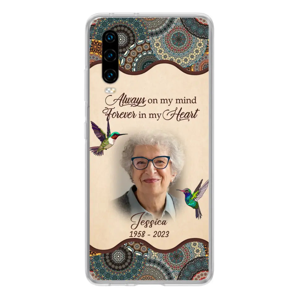 Custom Personalized Memorial Photo Phone Case - Memorial Gift Idea For Mother's Day/Father's Day - Always On My Mind, Forever In My Heart - Case For Oppo/Xiaomi/Huawei