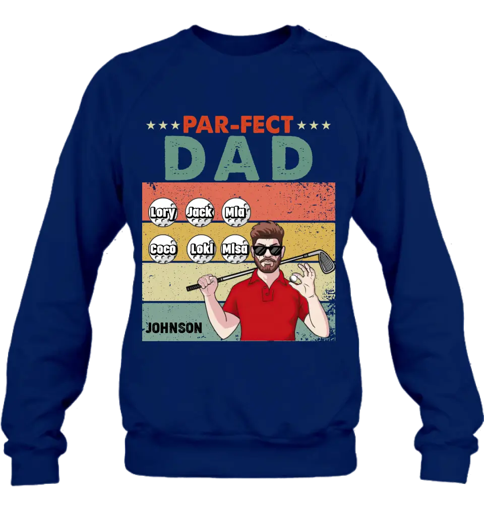 Personalized Golf Grandpa/Dad Shirt/Hoodie - Gift Idea For Grandpa/Father's Day - Par-fect Dad