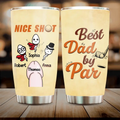 Personalized Sperms Golfer Tumbler - Gift Idea From Kids/For Father's Day - Up to 3 Sperms - Best Father By Par